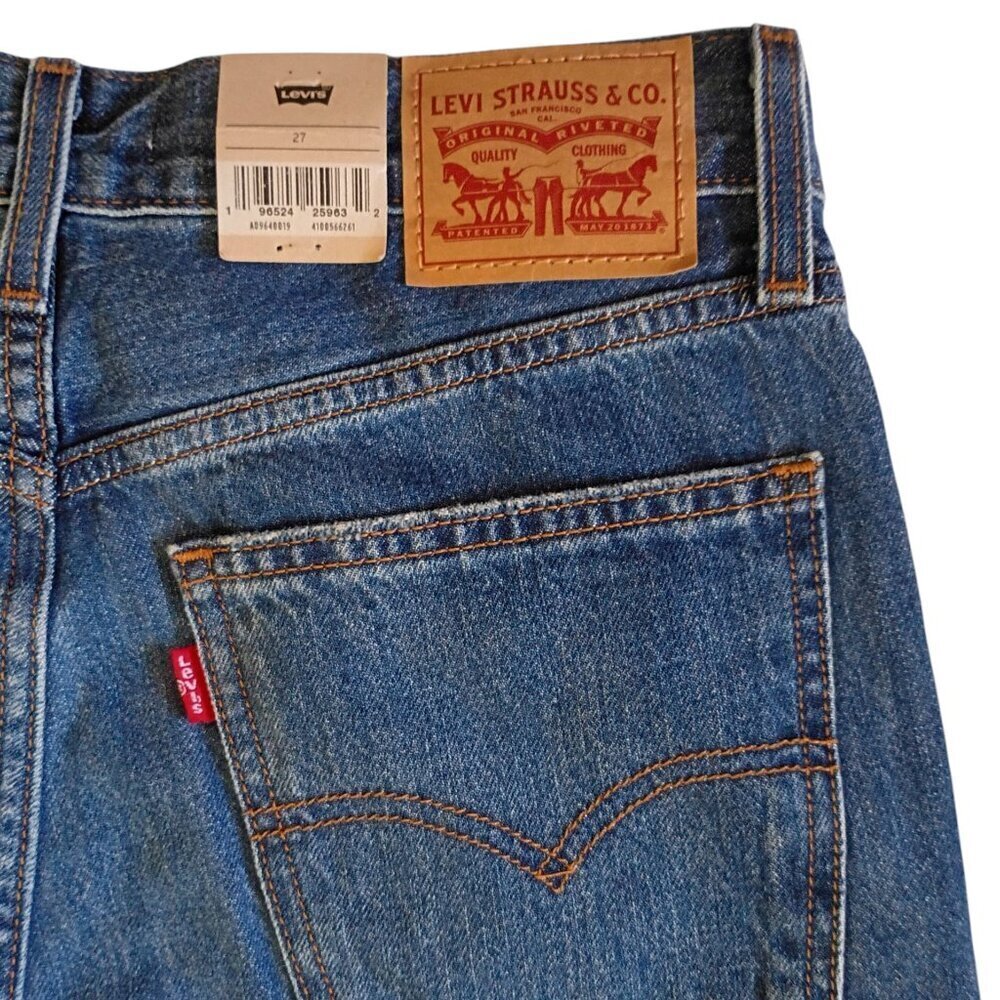 Levi's Womens Low Pro Relaxed Straight Jeans Light Wash Size 27 Mid Rise Vintage - Picture 12 of 12